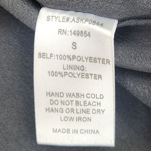 Sadie & Sage Midi Skirt Size Small Black White Pinstripes Menswear Summer Boho - Picture 9 of 10